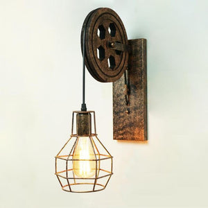 Pulley Wall Sconce-The Steampunk Cave
