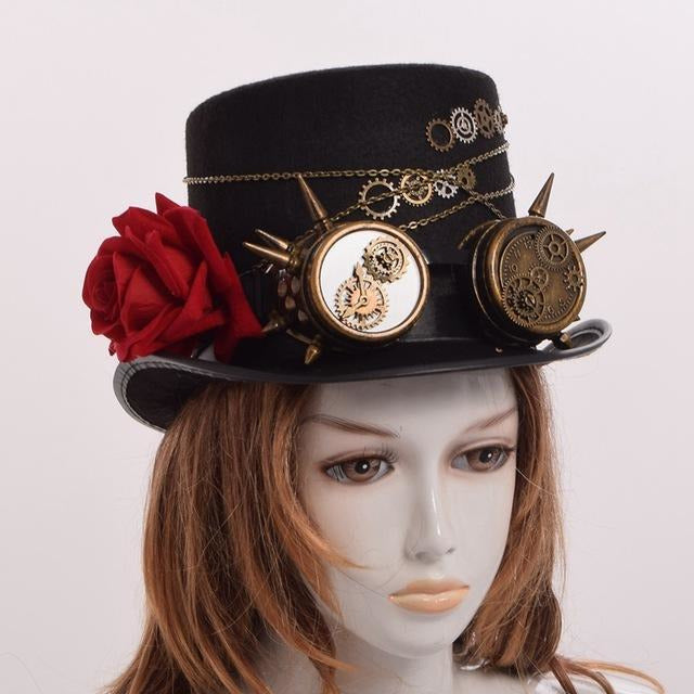 Steampunk Gears Top Hat-The Steampunk Cave