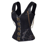 Steampunk Leather Corset – 5 Sizes-The Steampunk Cave