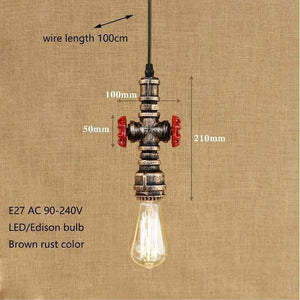 Water Pipe Pendant Lamp - 8 Designs-The Steampunk Cave